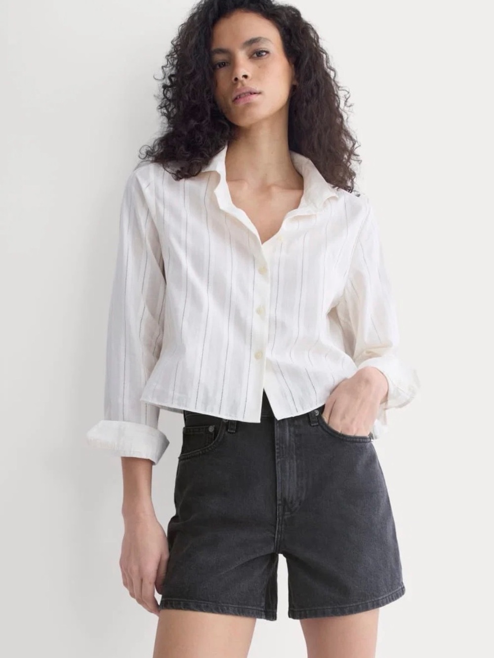 Everland way high a-line denim shorts